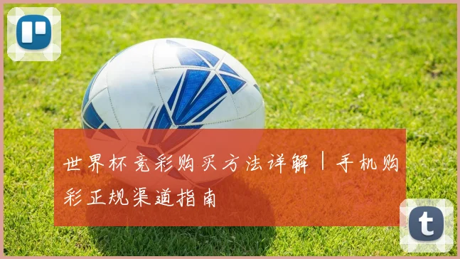 世界杯竞彩购买方法详解｜手机购彩正规渠道指南